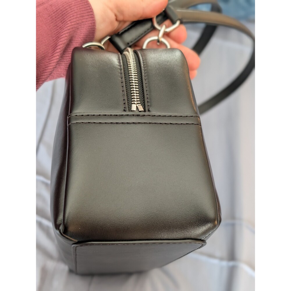 NWOT Michael Kors Cecily Medium Shoulder Handbag Black Silver Hardware LAMBSKIN - Picture 8 of 13